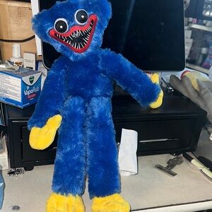 Blue and Yellow Plush Monster Toy